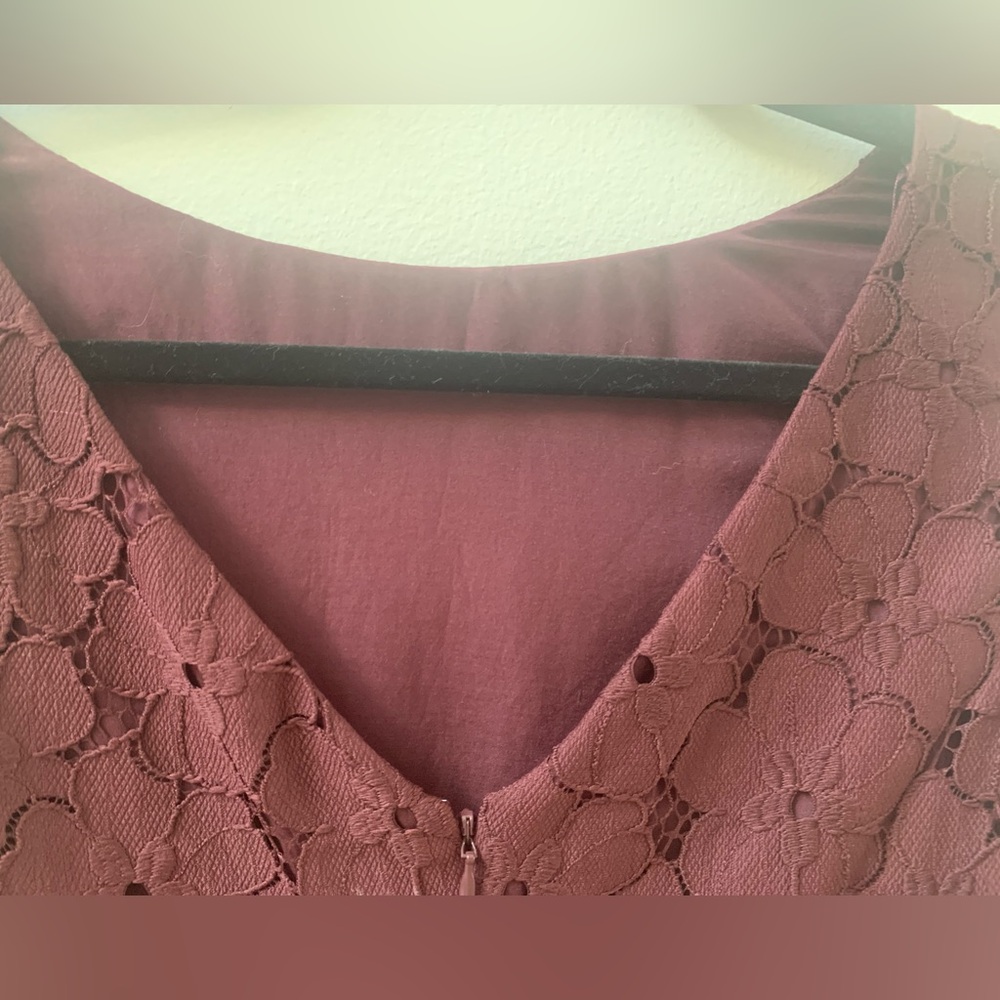 SZ 6 Diane Von Furstenberg Burgundy Dress - Picture 7 of 11